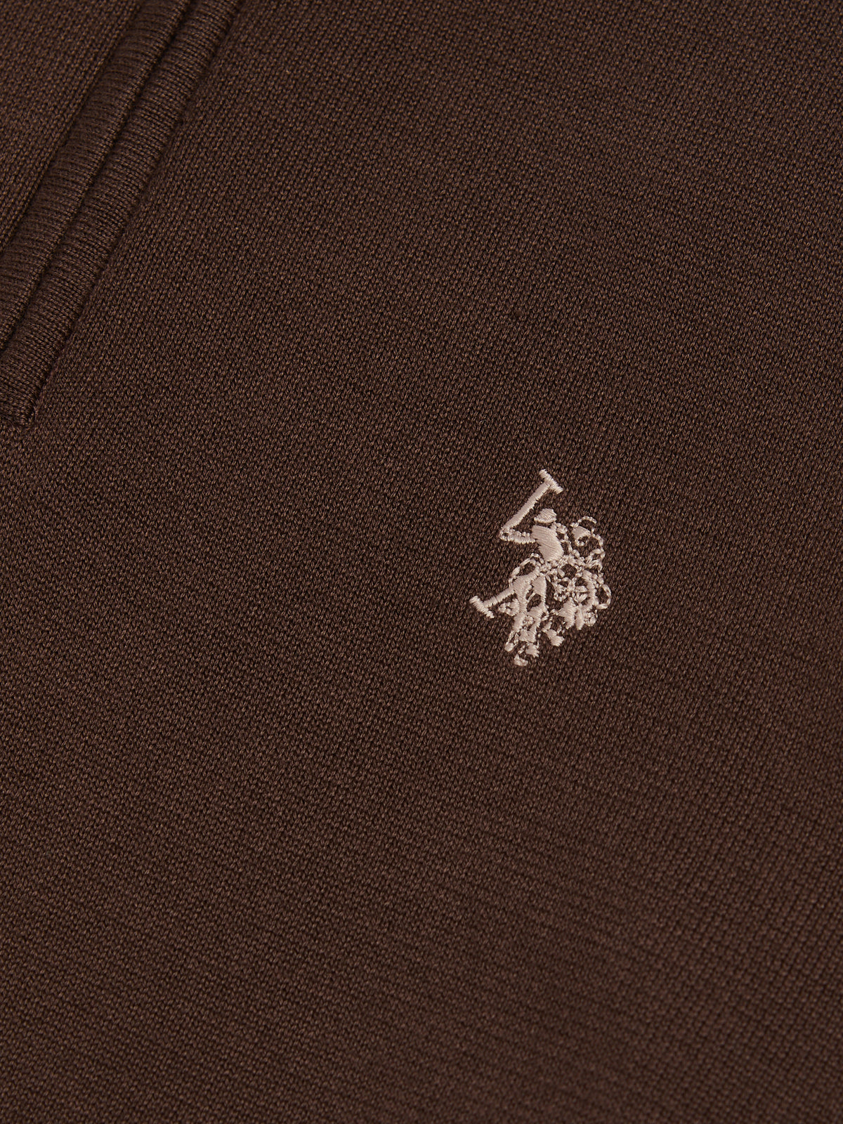 Mens Cotton Quarter Zip Funnel Jumper Bracken
