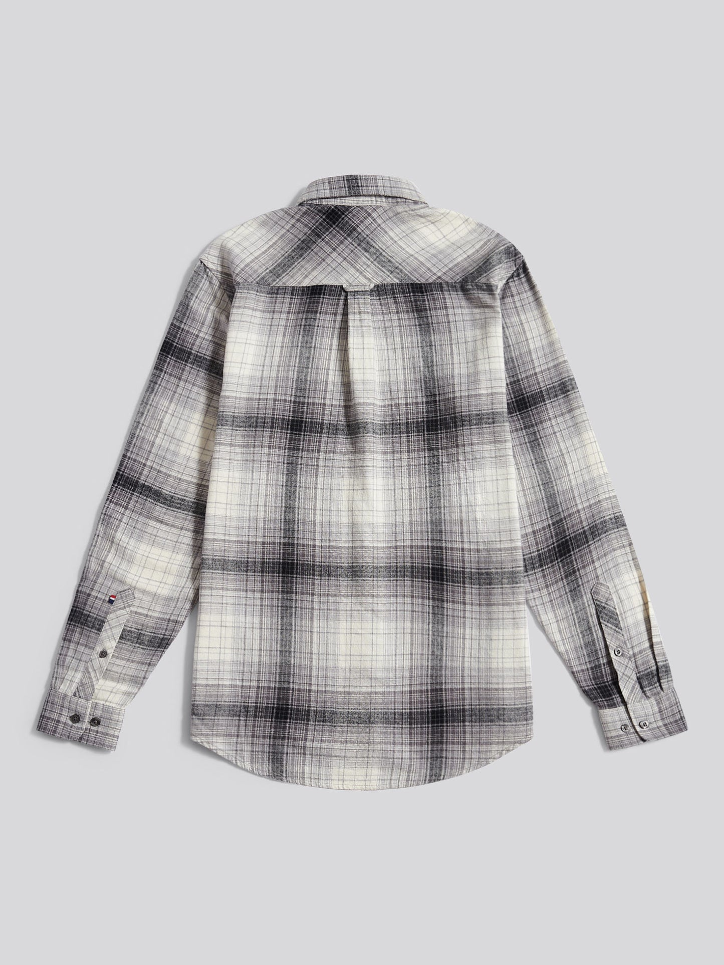 Mens Ombre Check Buttondown Shirt in Black