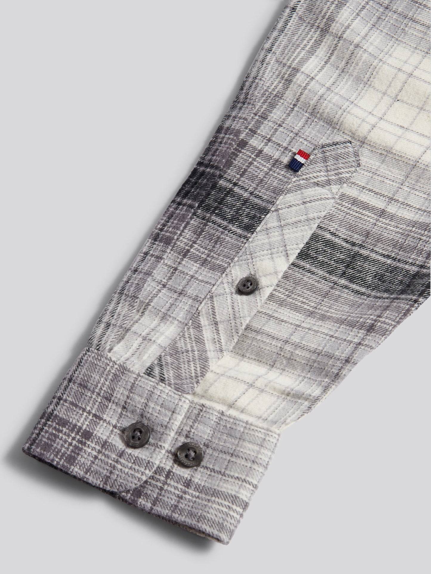 Mens Ombre Check Buttondown Shirt in Black