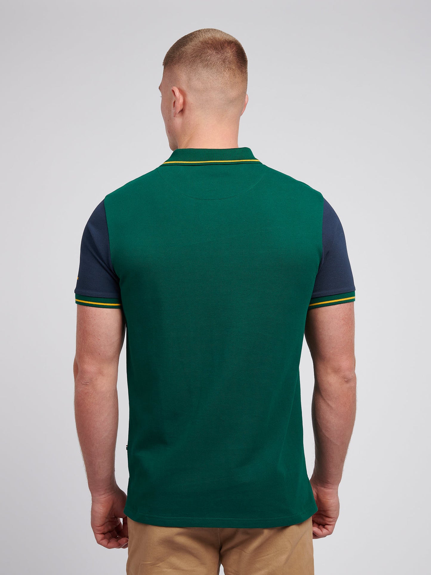 Mens Sash Pique Polo Shirt Rain Forest