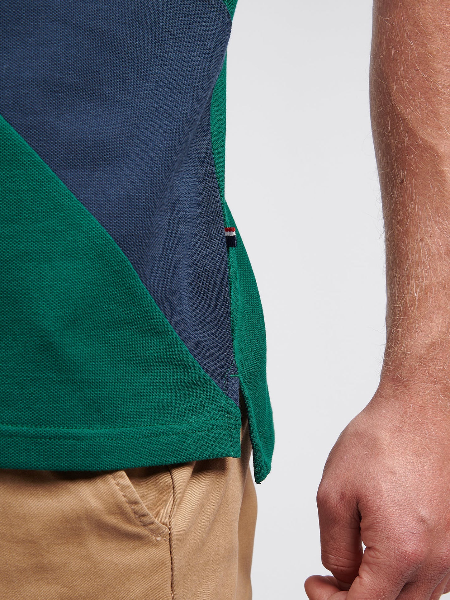 Mens Sash Pique Polo Shirt Rain Forest