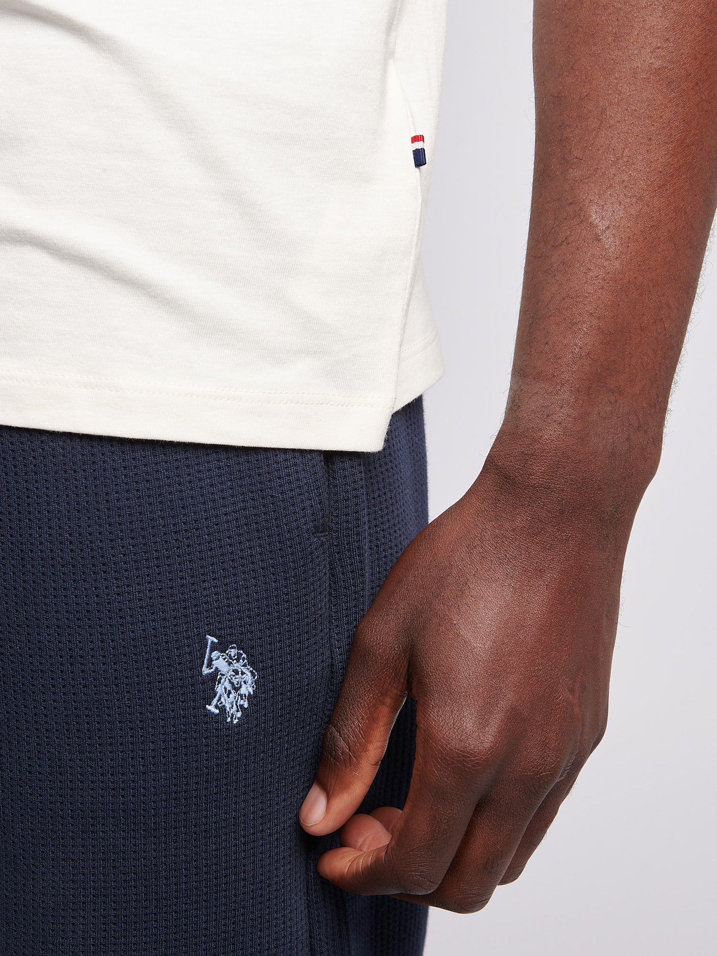 Mens Front/Back Print Graphic T-Shirt in Whisper White