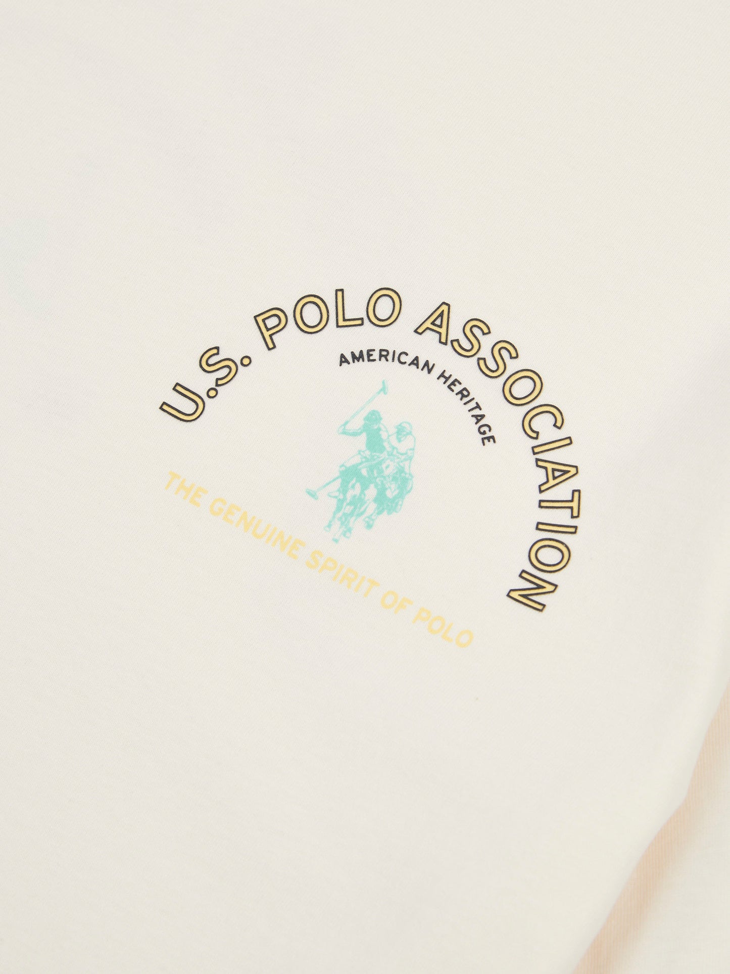 Mens Front/Back Print Graphic T-Shirt in Whisper White