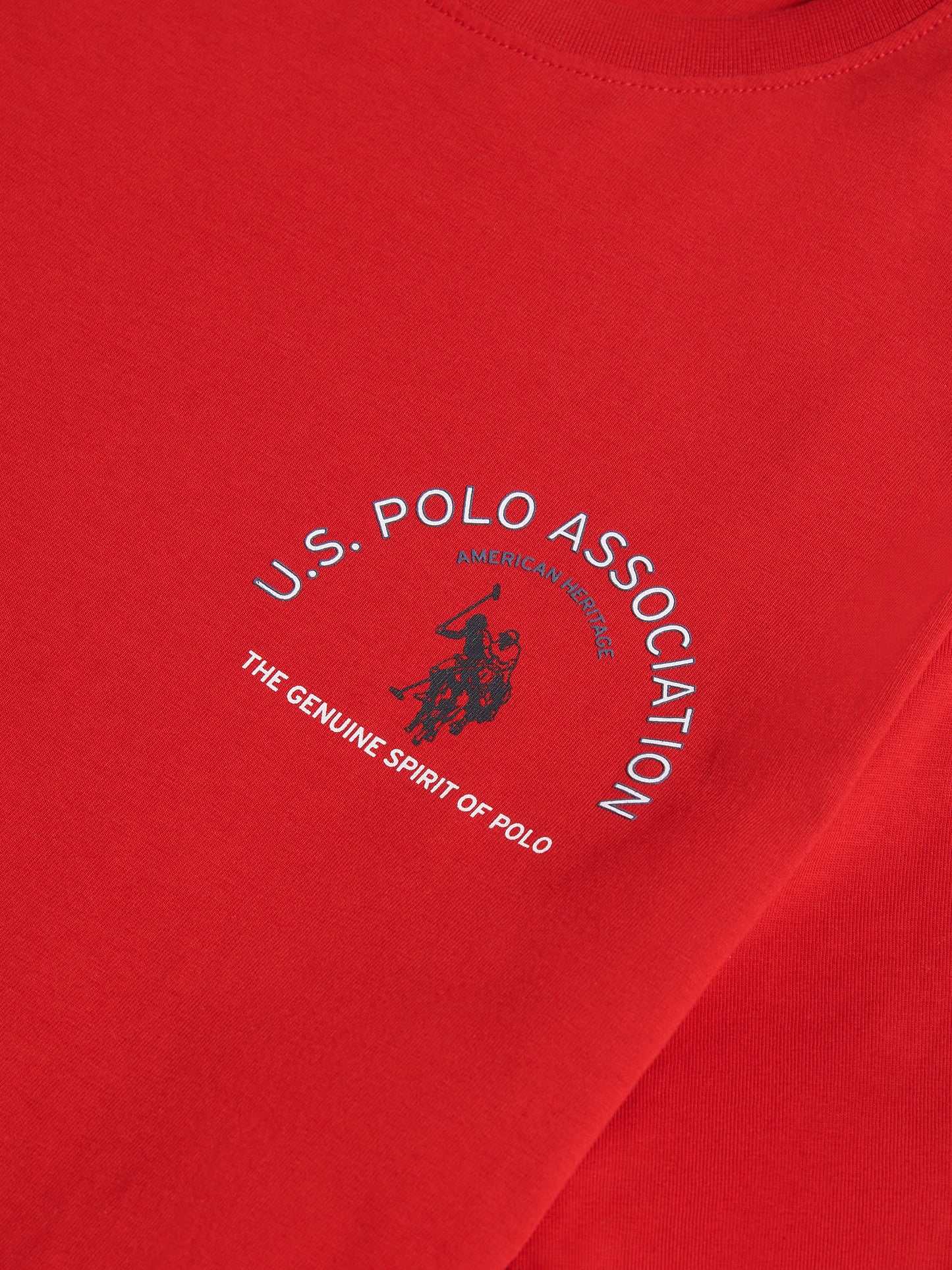 Mens Front/Back Print Graphic T-Shirt in Haute Red