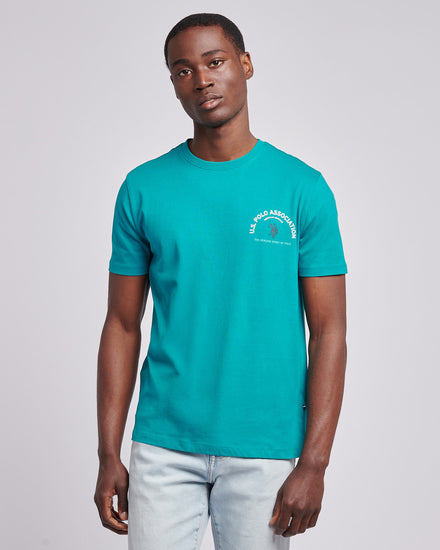 Mens Front/Back Print Graphic T-Shirt in Alexandrite