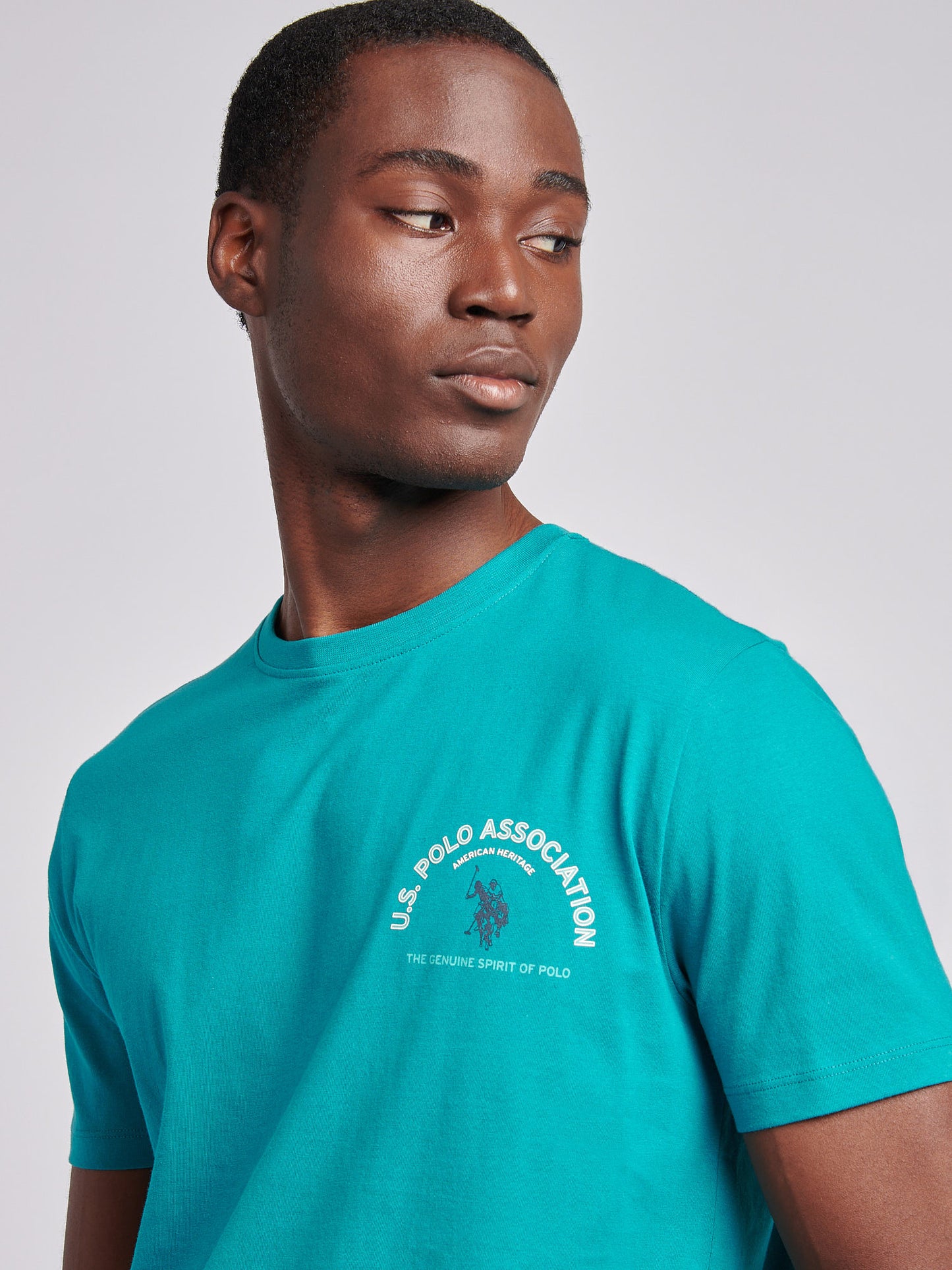 Mens Front/Back Print Graphic T-Shirt in Alexandrite