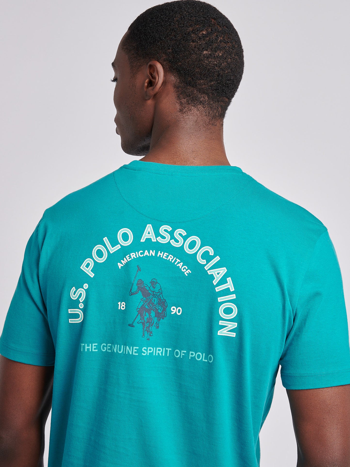 Mens Front/Back Print Graphic T-Shirt in Alexandrite