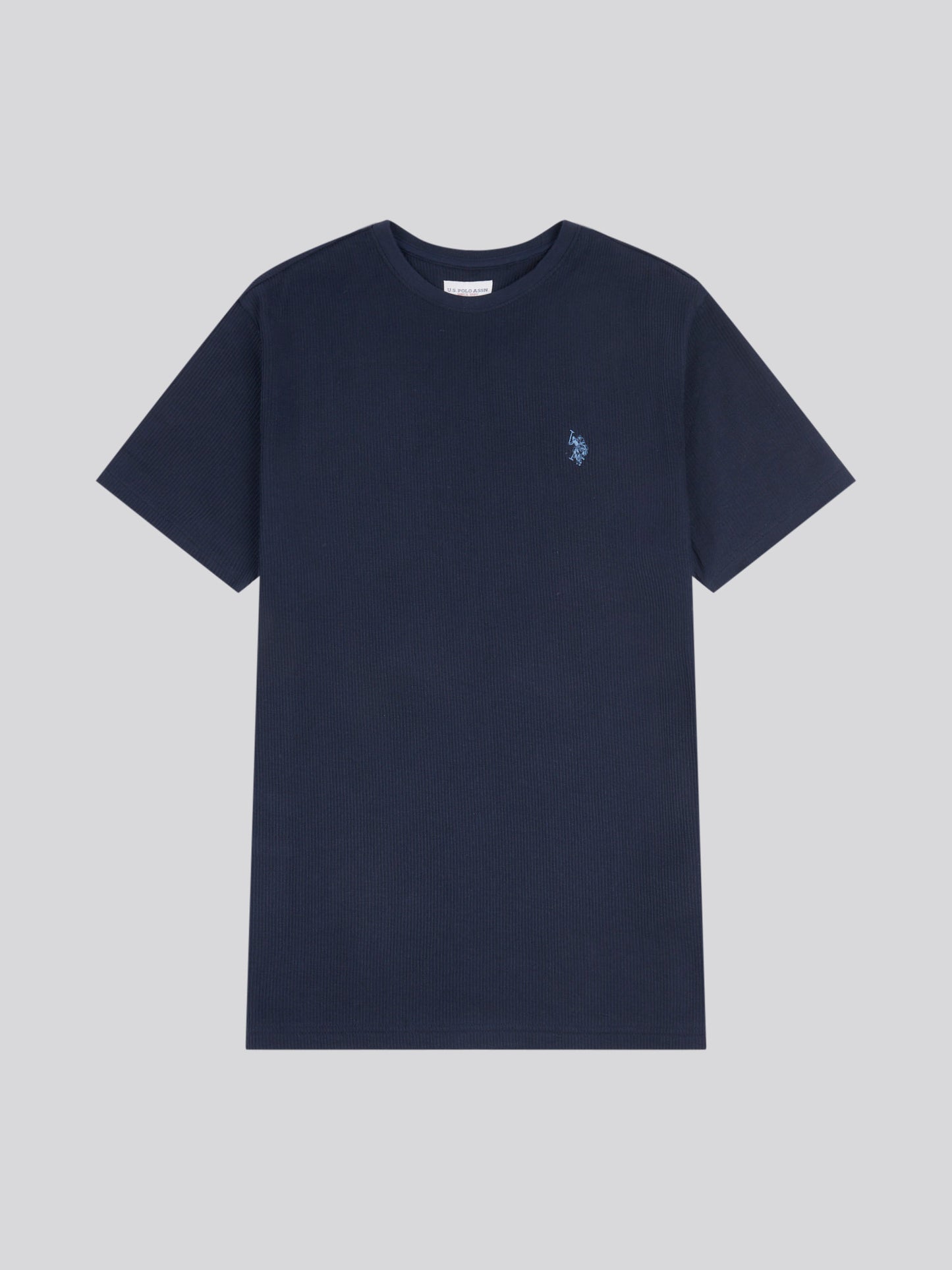 Mens Vertical Texture T-Shirt in Dark Sapphire Navy / Moonlight Blue DHM
