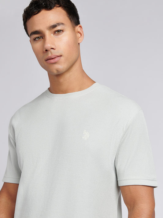 Mens Vertical Texture T-Shirt in Northern Droplet