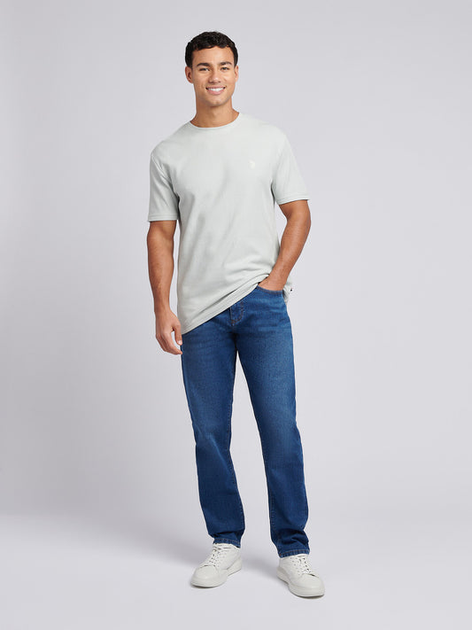 Mens Vertical Texture T-Shirt in Northern Droplet