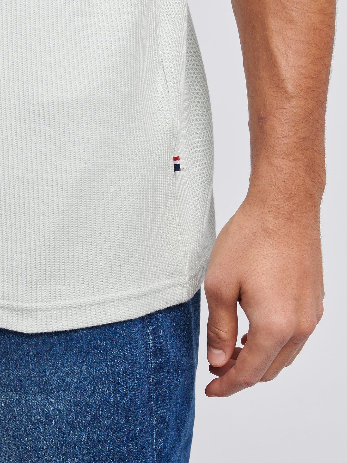 Mens Vertical Texture T-Shirt in Northern Droplet