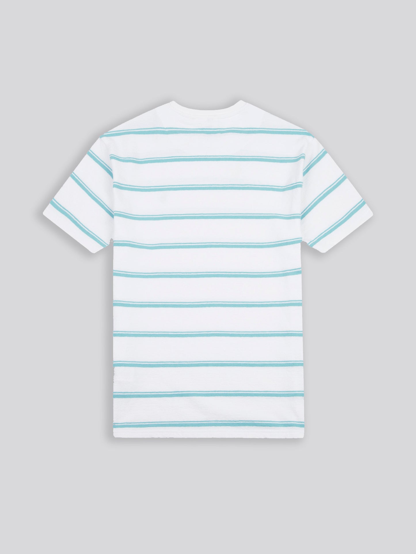 Mens Terry Stripe T-Shirt in Bright White