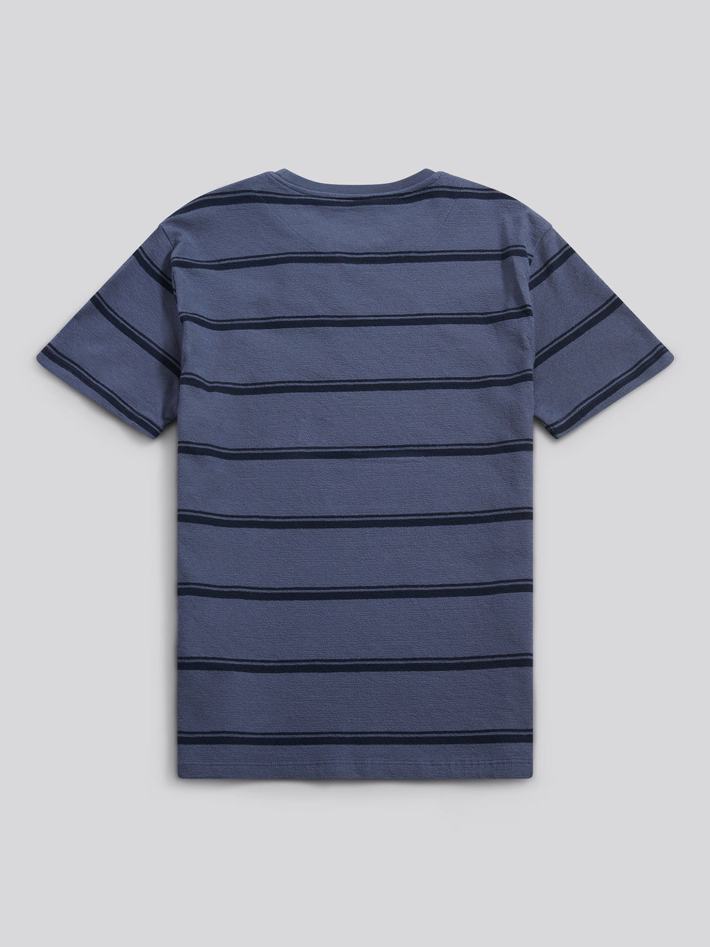 Mens Terry Stripe T-Shirt in Vintage Indigo