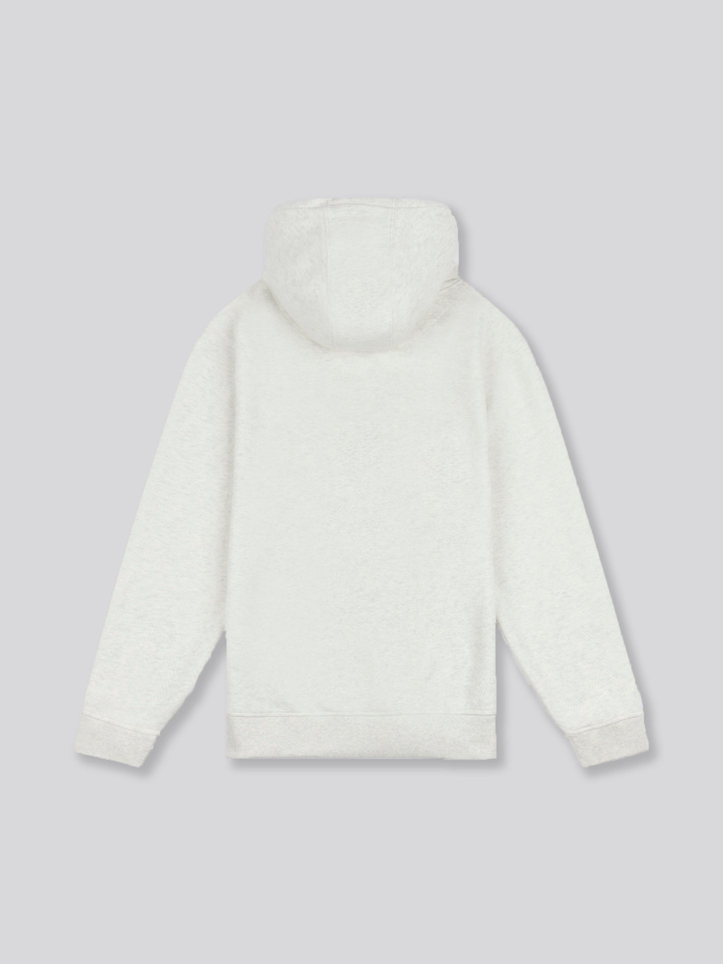 Mens Double Horsemen Herringbone Hoodie in Light Grey Marl