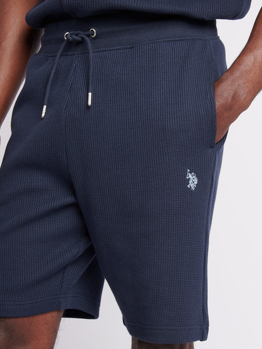 Mens Waffle Texture Short in Dark Sapphire Navy / Moonlight Blue DHM