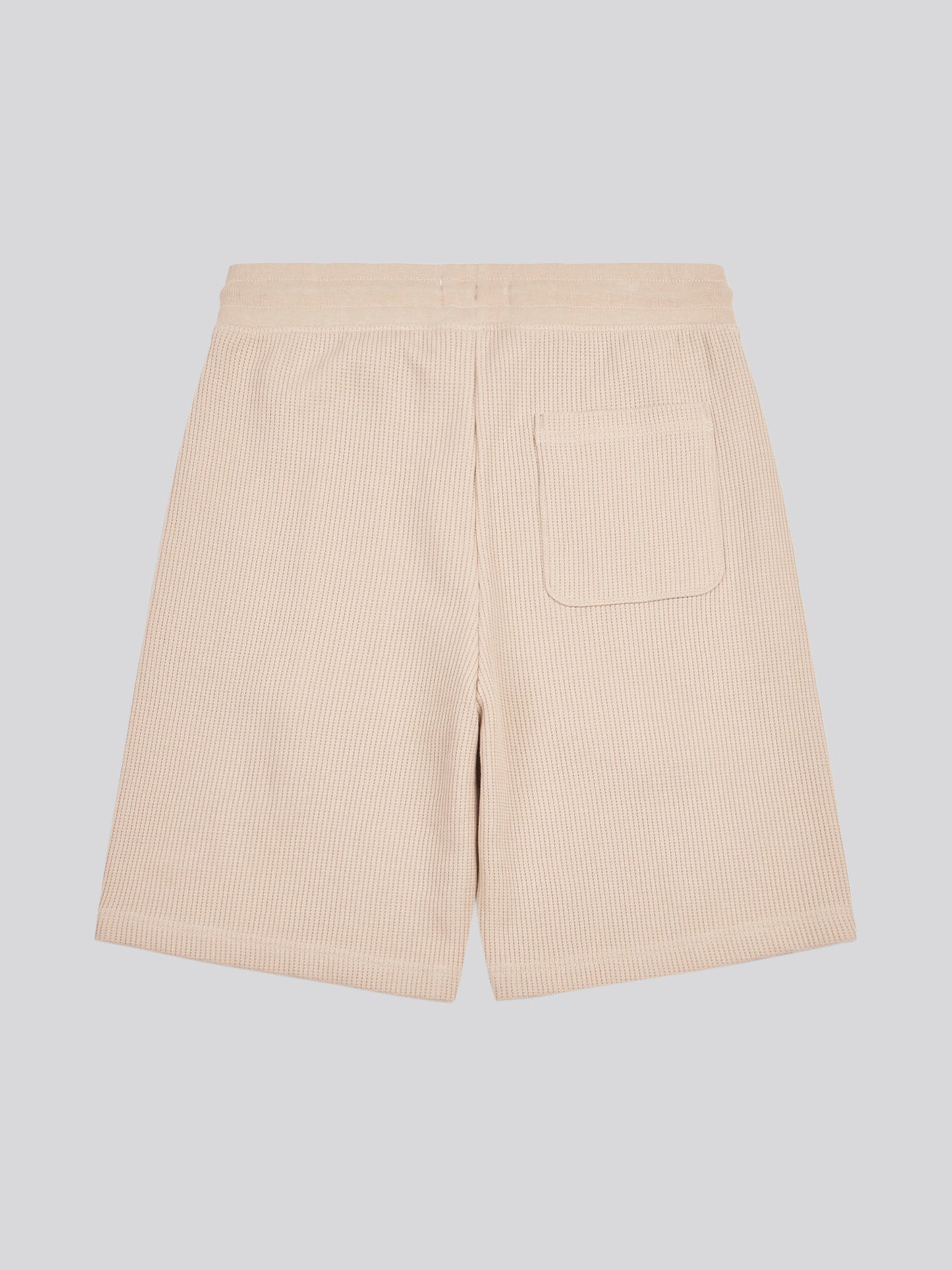 Mens Waffle Texture Short in Doeskin