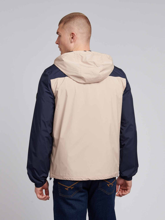 Mens Panelled Windbreaker Jacket in Doeskin