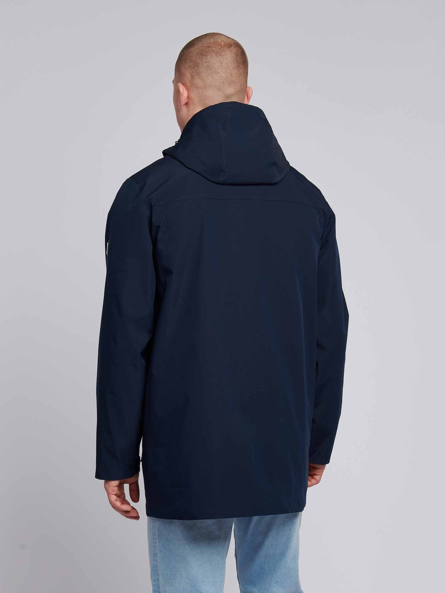 Mens Technical Summer Rain Mac in Dark Sapphire Navy