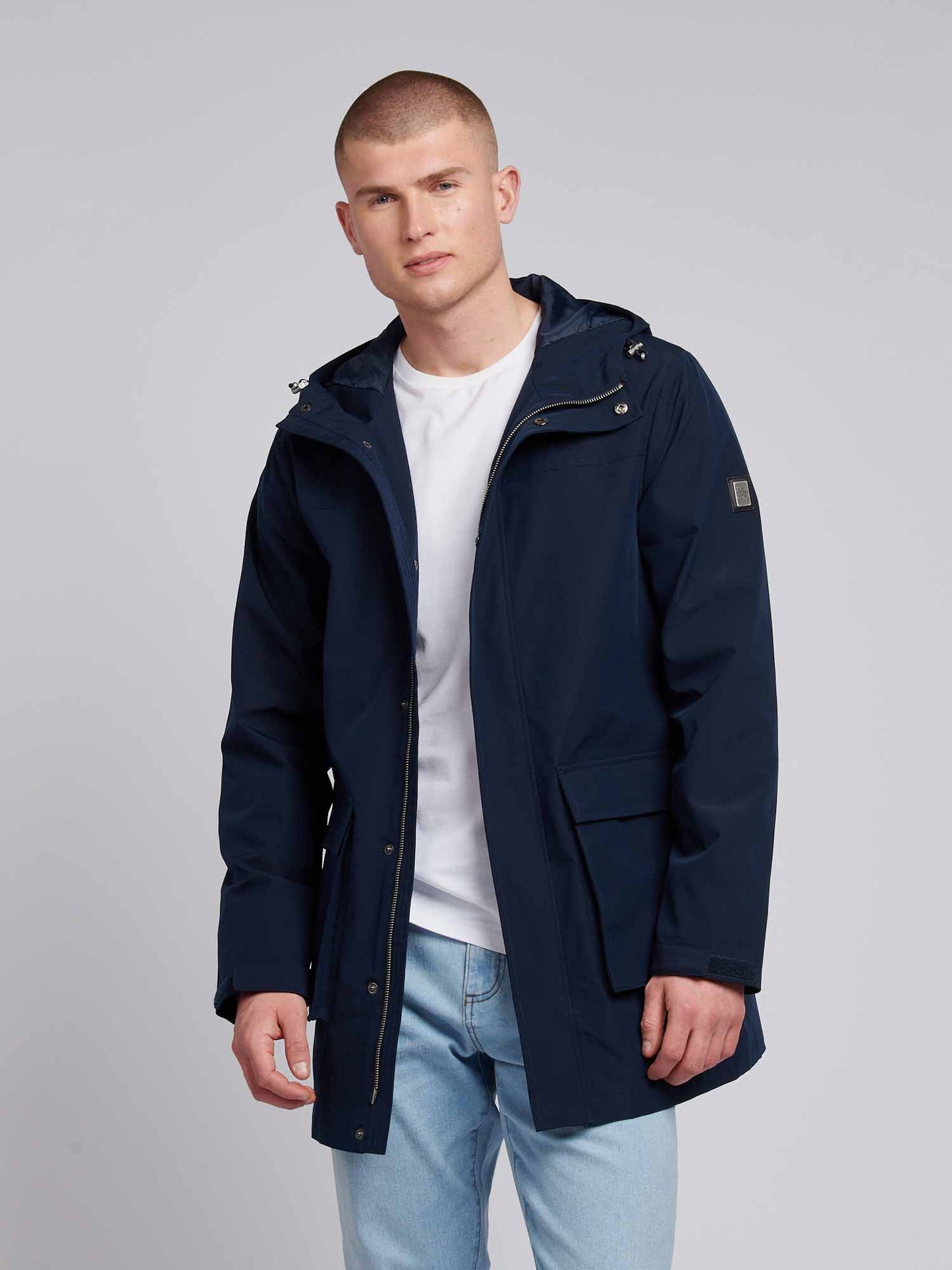 Mens Technical Summer Rain Mac in Dark Sapphire Navy
