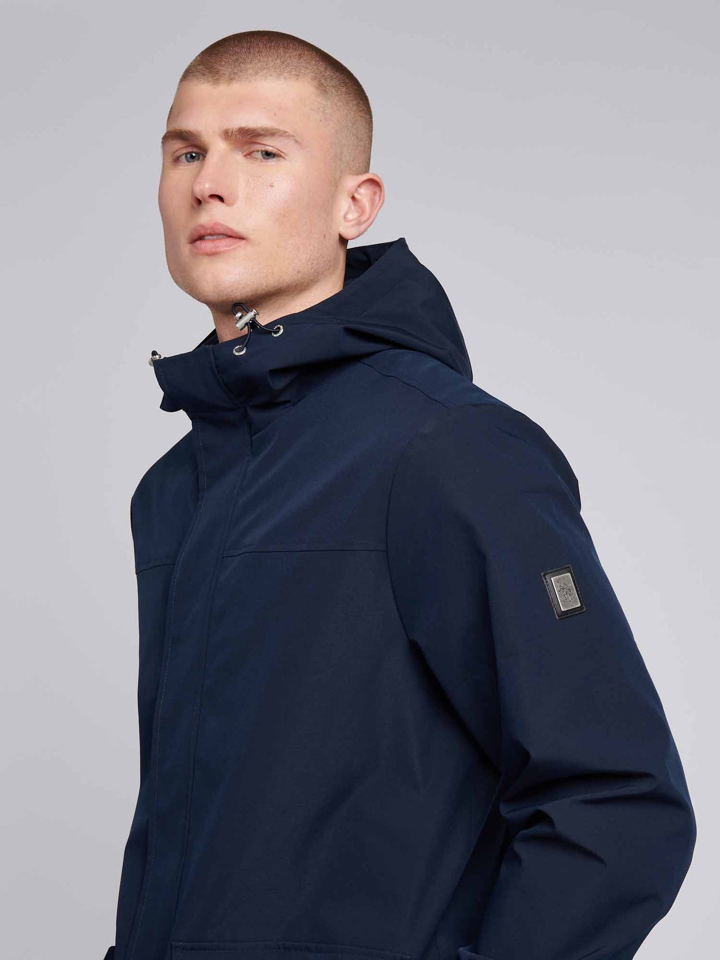 Mens Technical Summer Rain Mac in Dark Sapphire Navy
