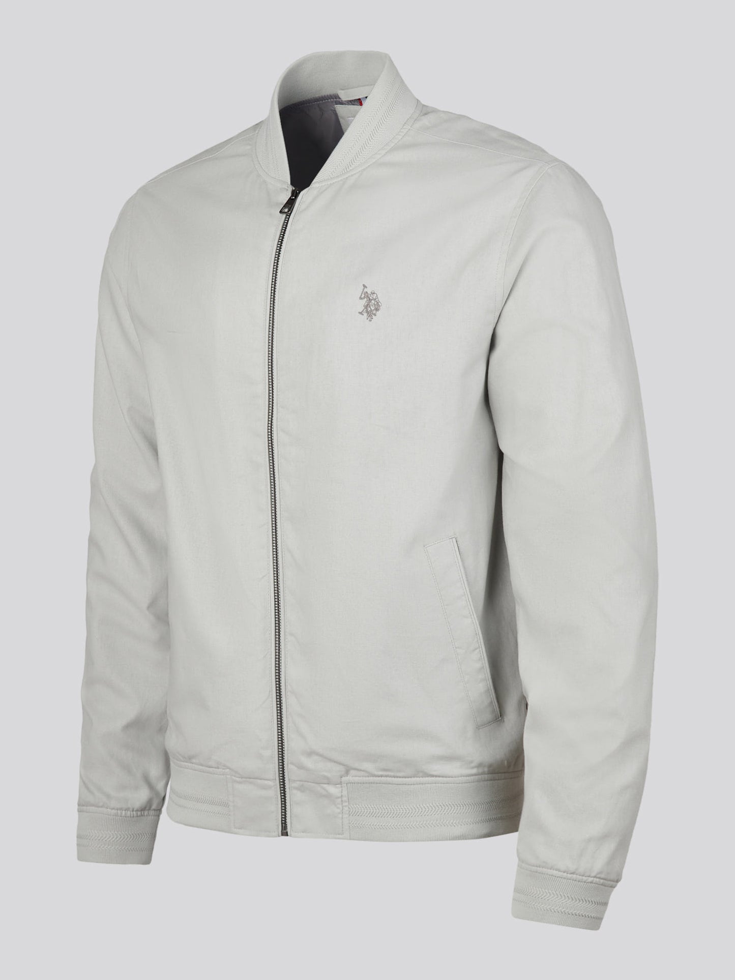 Mens Linen Blend Classic Bomber in Northern Droplet