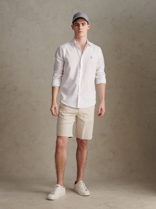 Mens Seersucker Chino Short Atmosphere