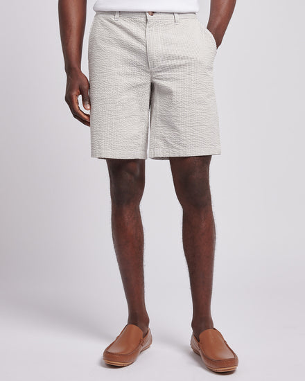 Mens Seersucker Chino Short in Northern Droplet