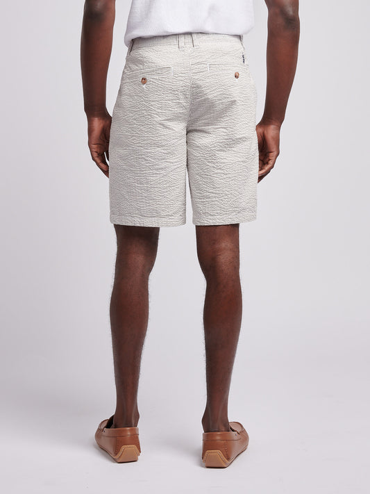 Mens Seersucker Chino Short in Northern Droplet
