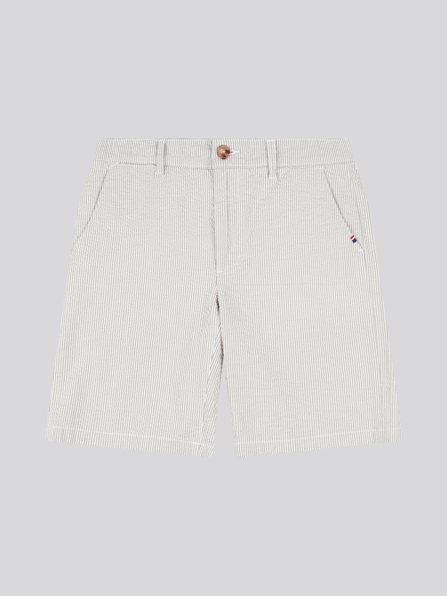 Mens Seersucker Chino Short in Northern Droplet