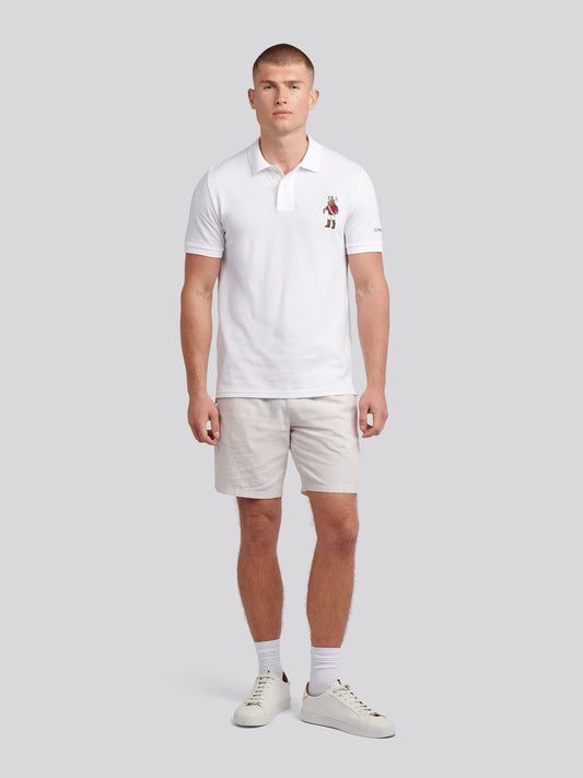Mens Linen Blend Drawstring Short in Doeskin