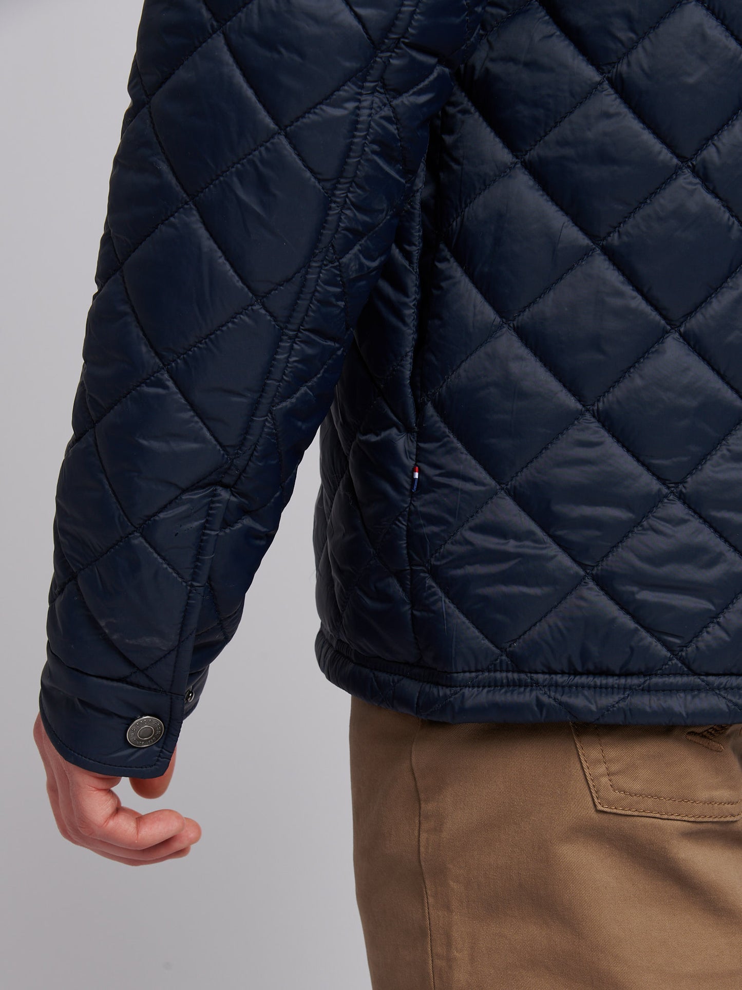 Mens Lightweight Diamond Quilted Jacket in Dark Sapphire Navy