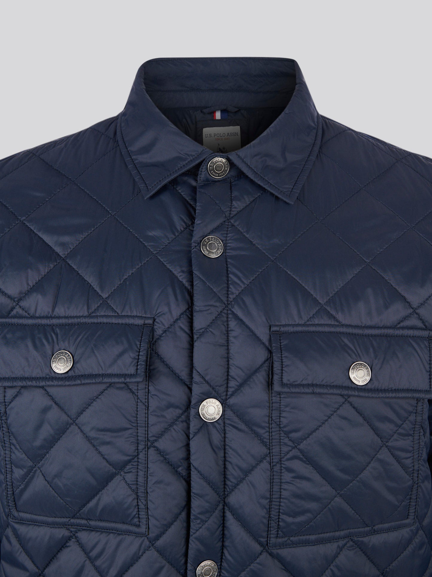 Mens Lightweight Diamond Quilted Jacket in Dark Sapphire Navy