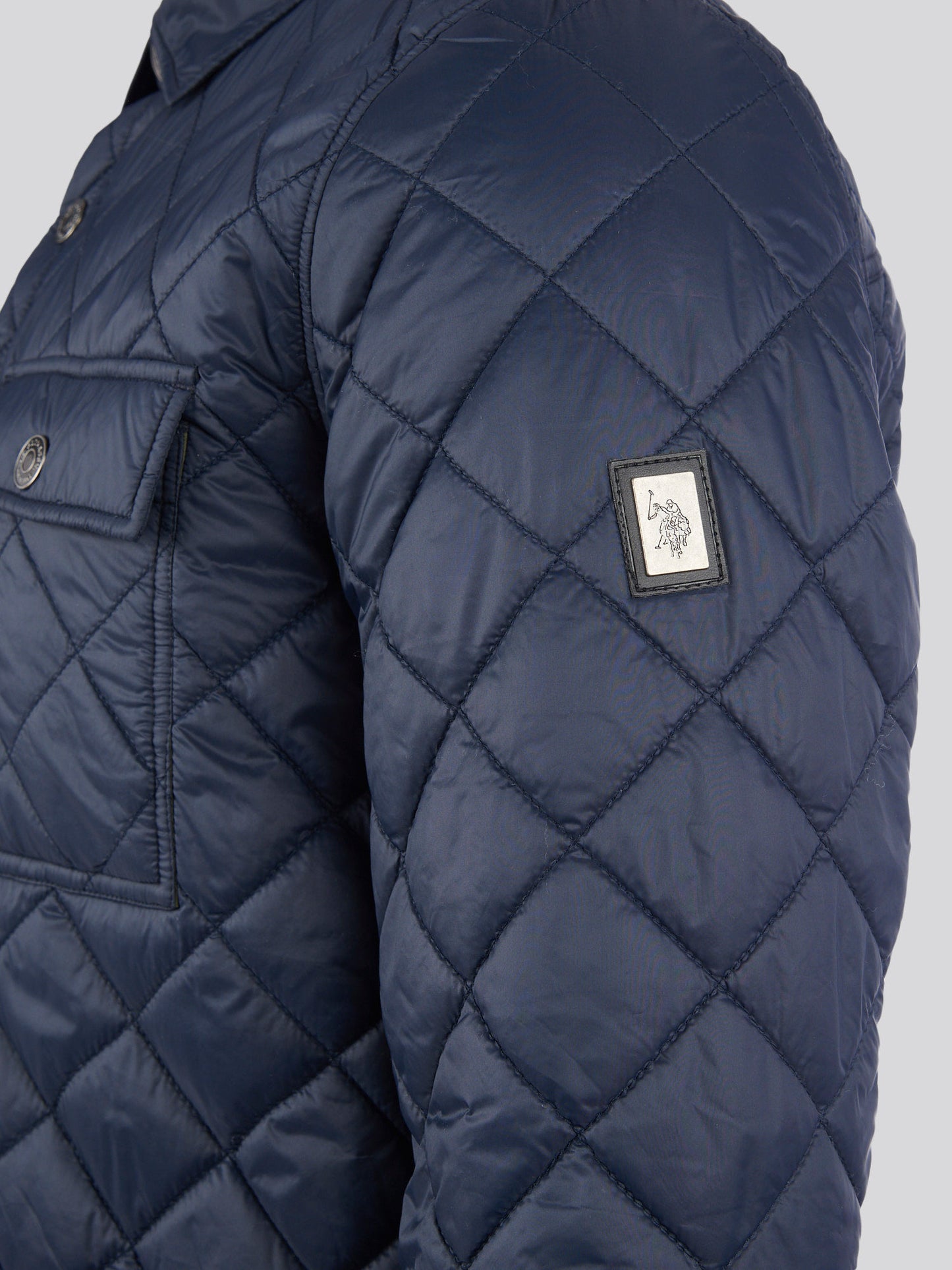 Mens Lightweight Diamond Quilted Jacket in Dark Sapphire Navy