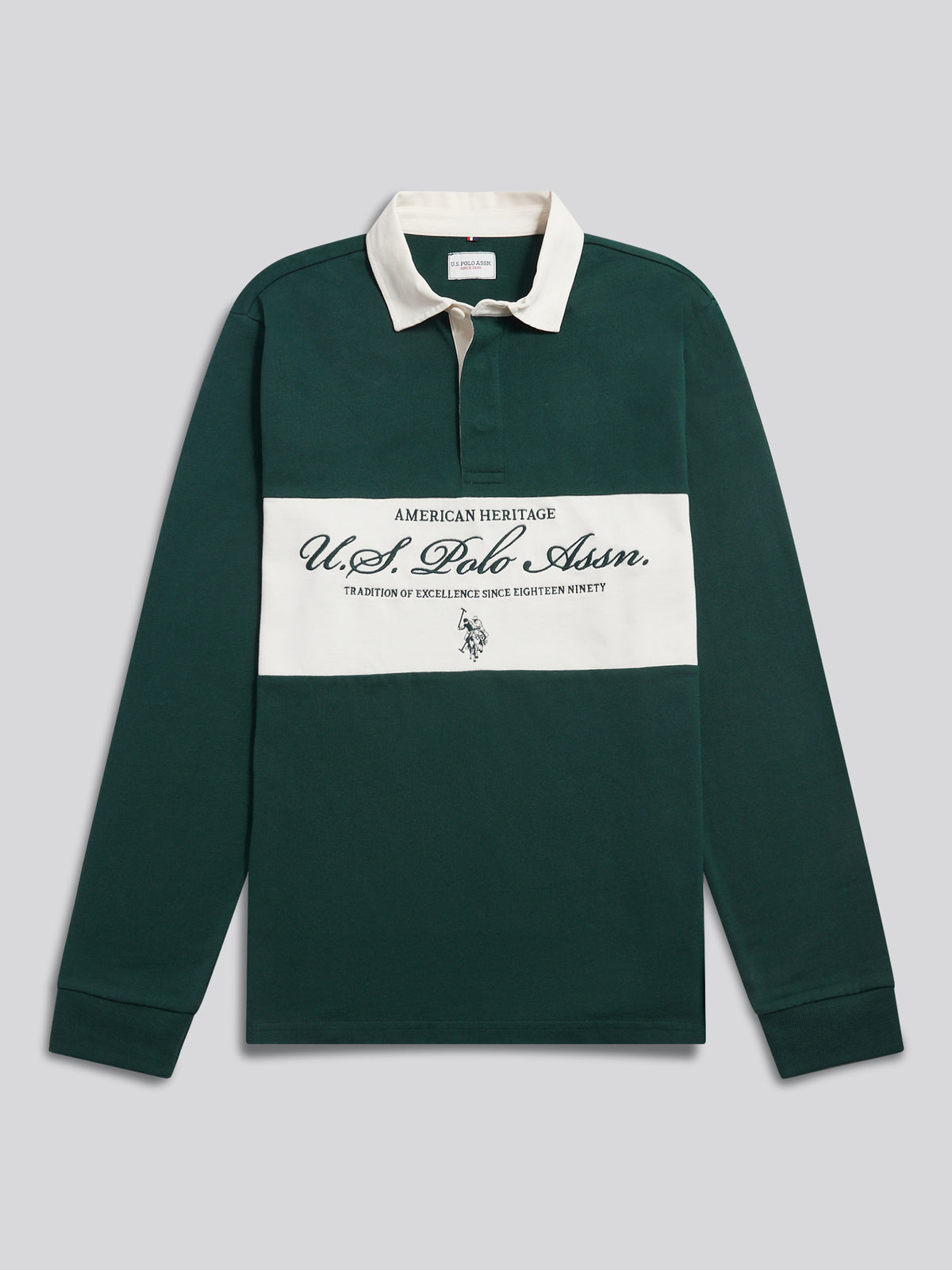 Mens Premium Embroidery Graphic Rugby Shirt Green Gables