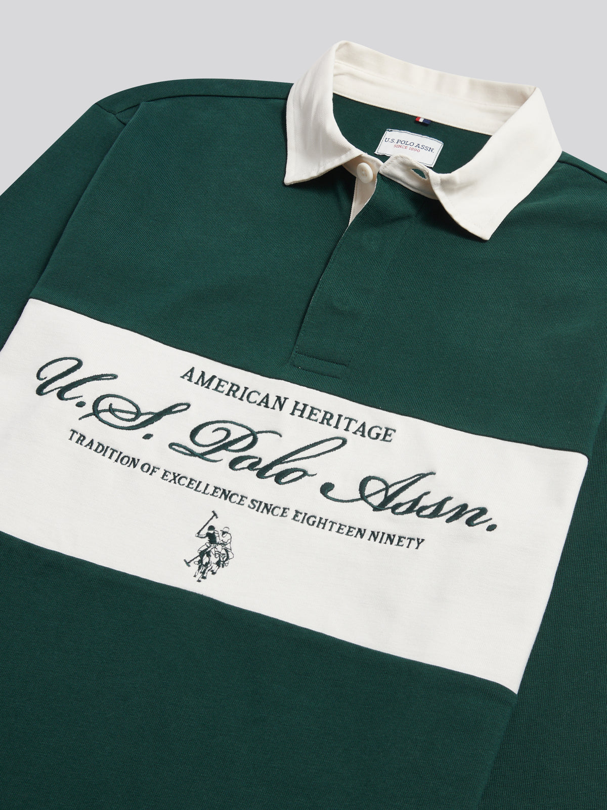 Mens Premium Embroidery Graphic Rugby Shirt Green Gables