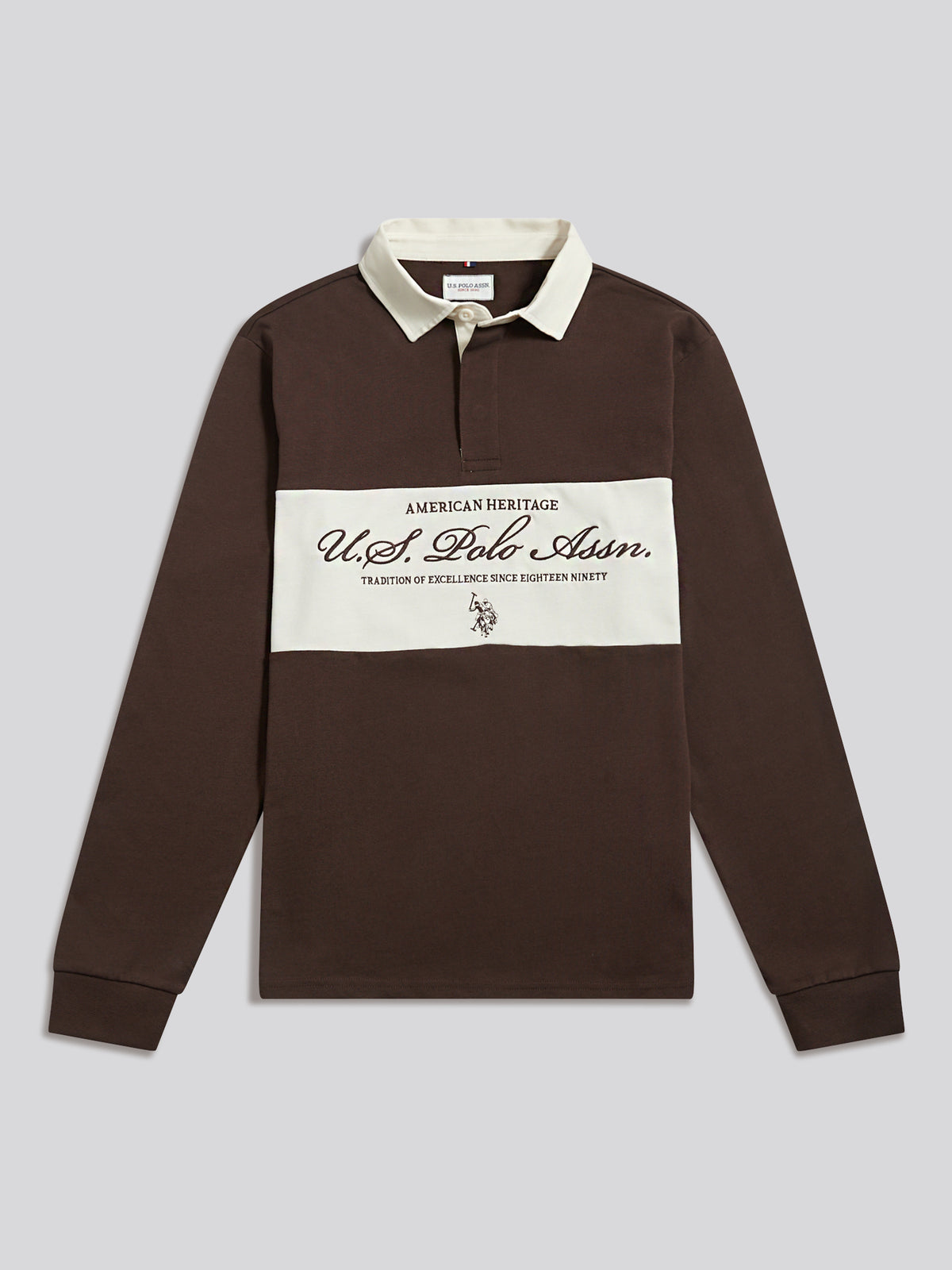 Mens Premium Embroidery Graphic Rugby Shirt Bracken