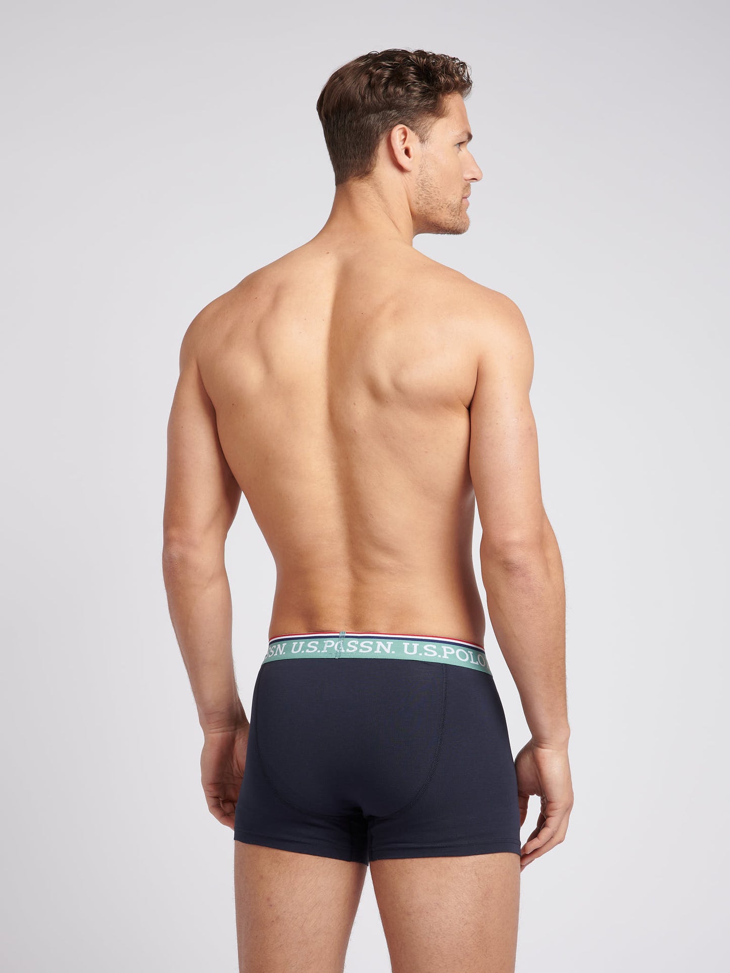 Mens 3 Pack Brand Highlight Boxer Shorts in Dark Sapphire Navy