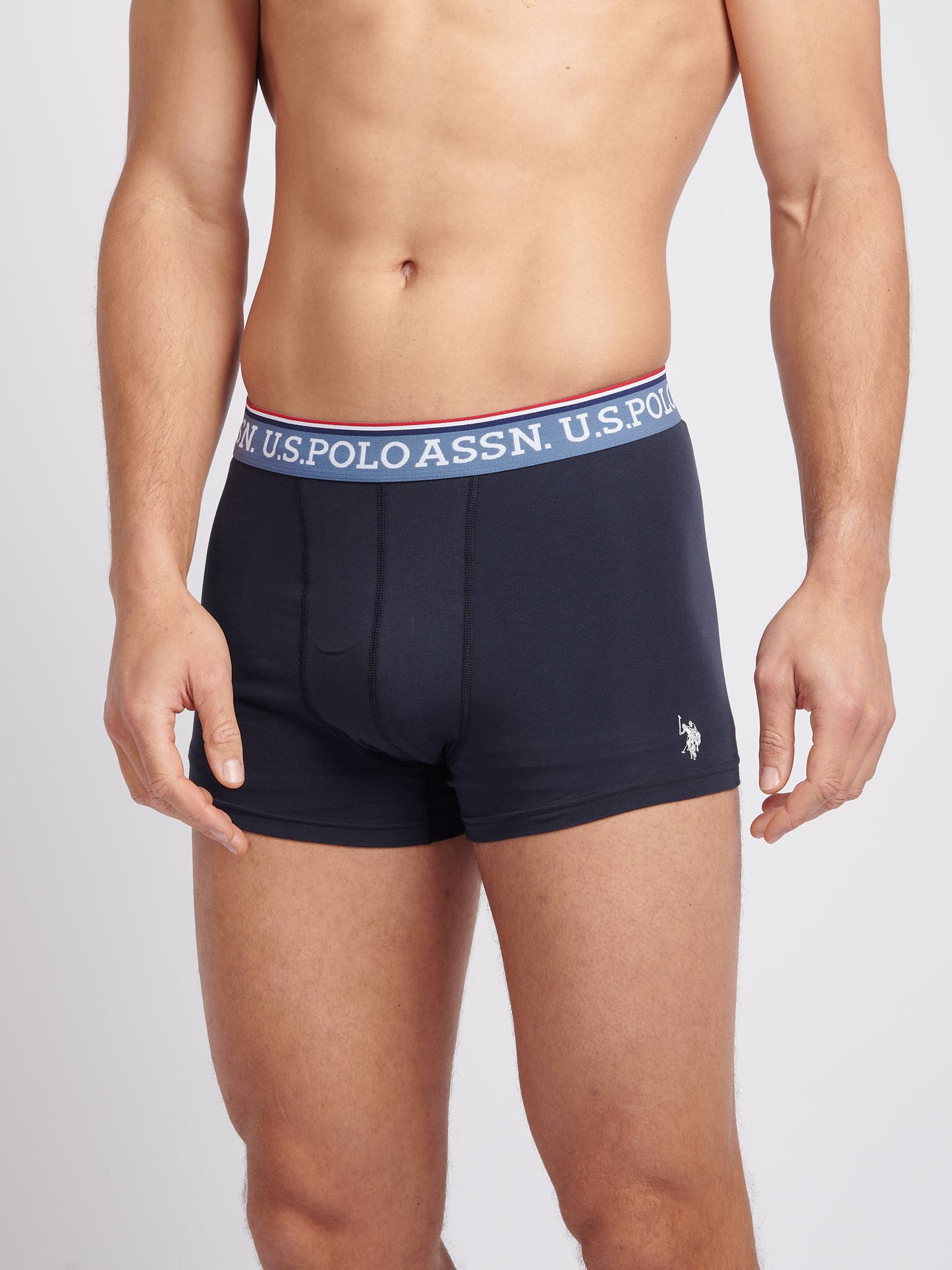 Mens 3 Pack Brand Highlight Boxer Shorts in Dark Sapphire Navy
