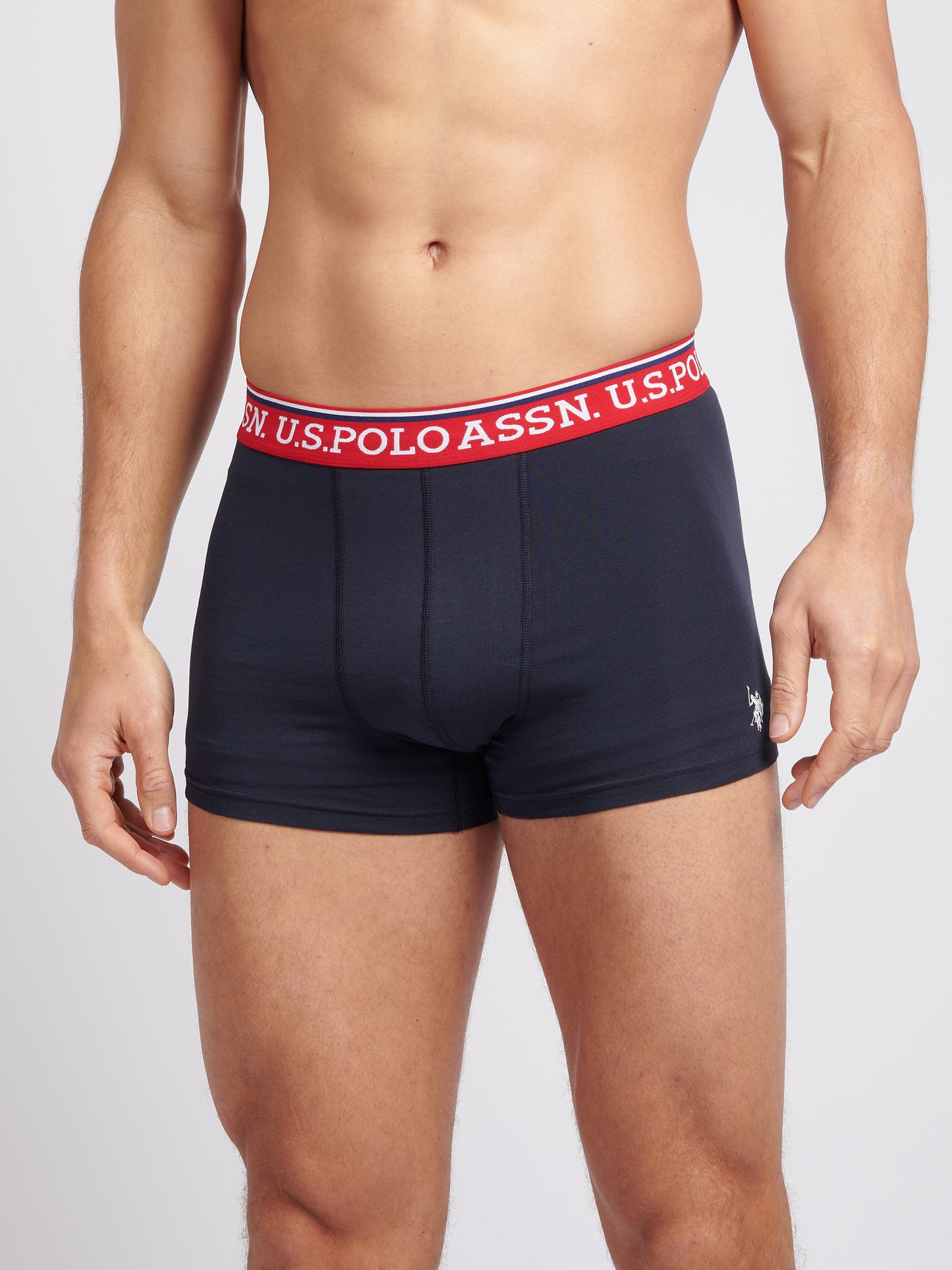 Mens 3 Pack Brand Highlight Boxer Shorts in Dark Sapphire Navy