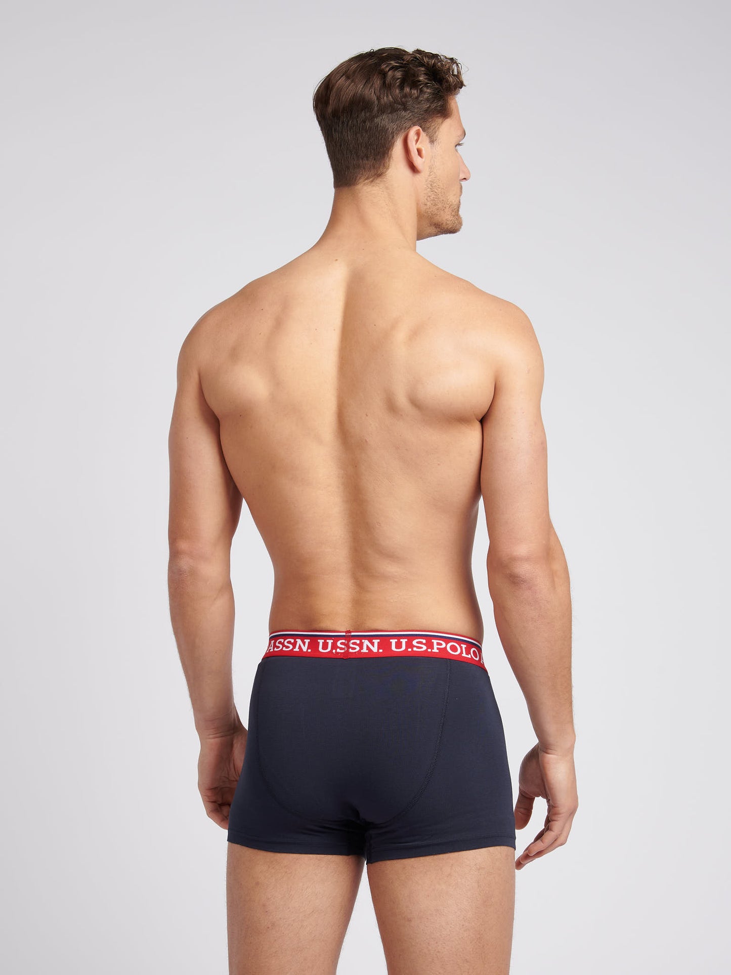 Mens 3 Pack Brand Highlight Boxer Shorts in Dark Sapphire Navy