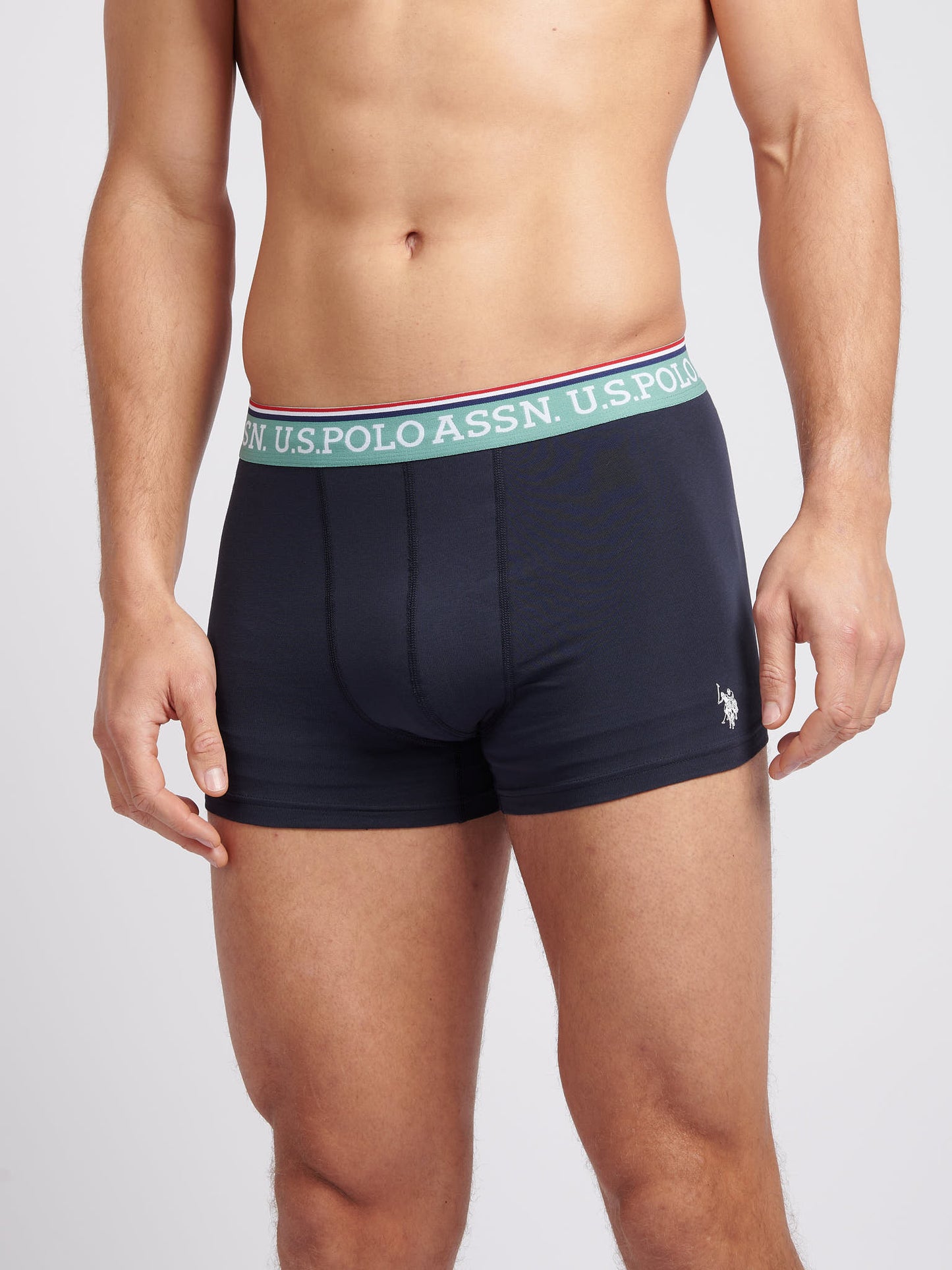 Mens 3 Pack Brand Highlight Boxer Shorts in Dark Sapphire Navy