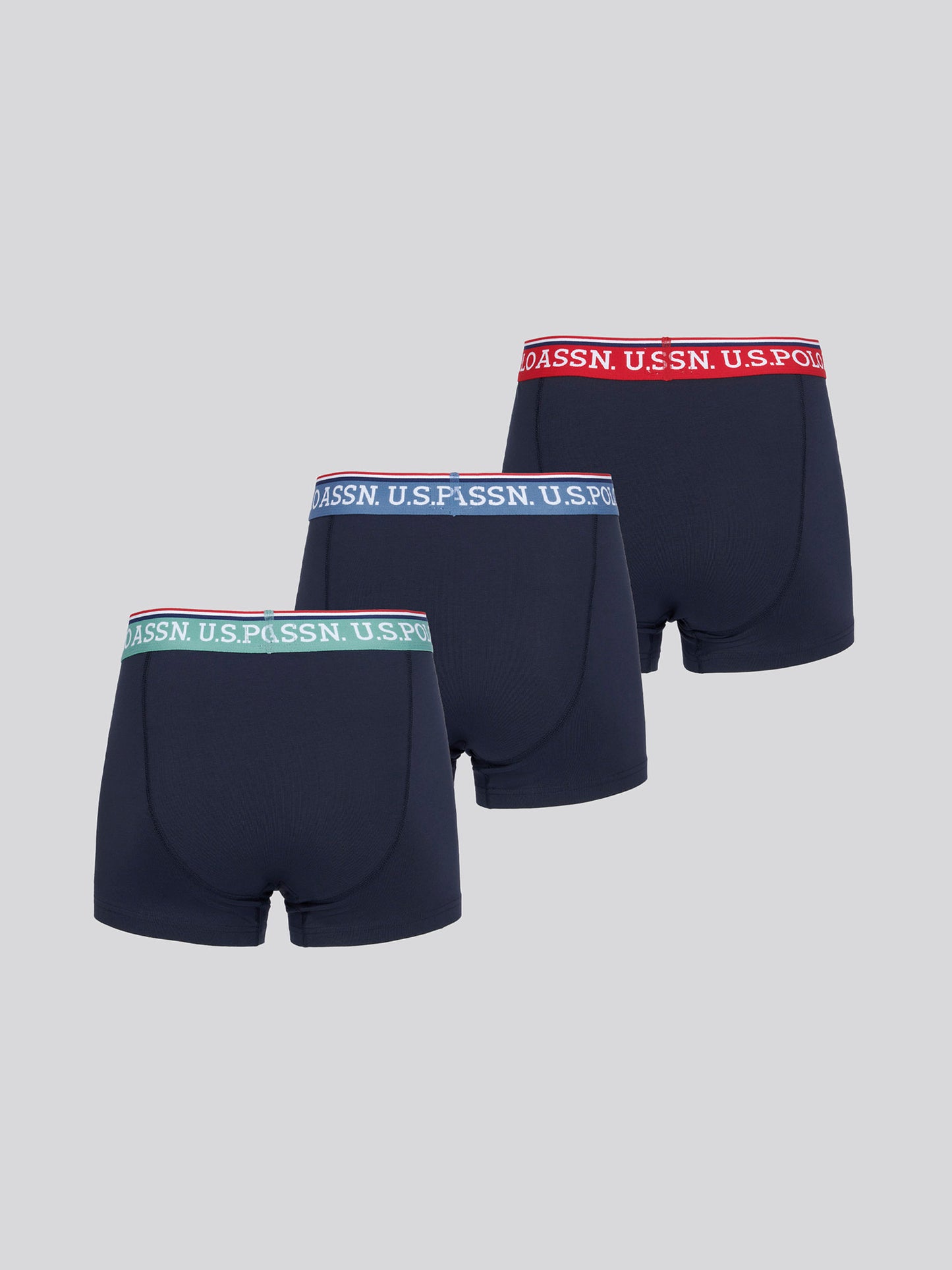 Mens 3 Pack Brand Highlight Boxer Shorts in Dark Sapphire Navy