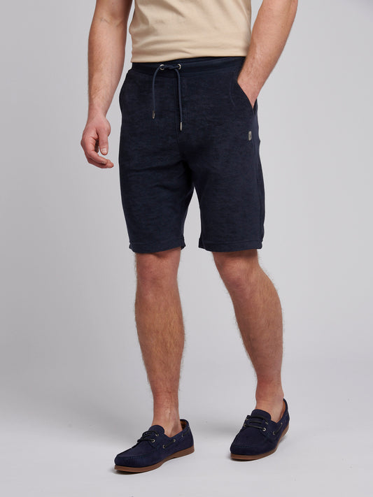 Mens Terry Drawstring Short in Dark Sapphire Navy