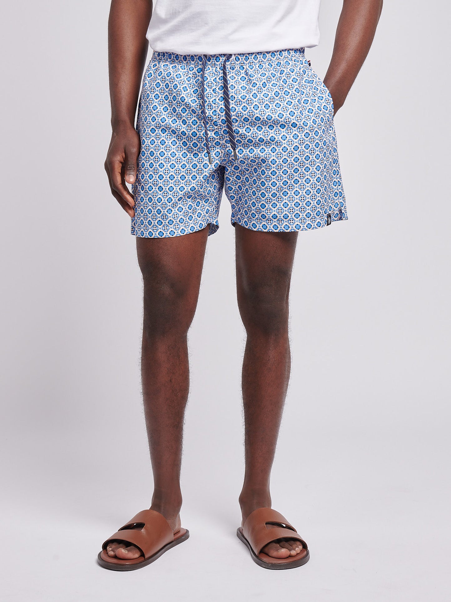 Mens Geo Swim Short in Allure