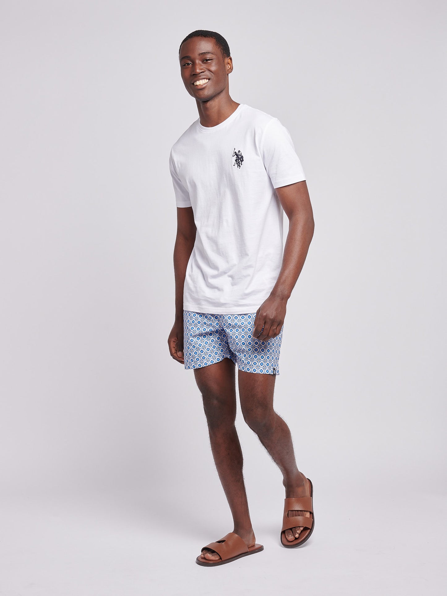 Mens Geo Swim Short in Allure