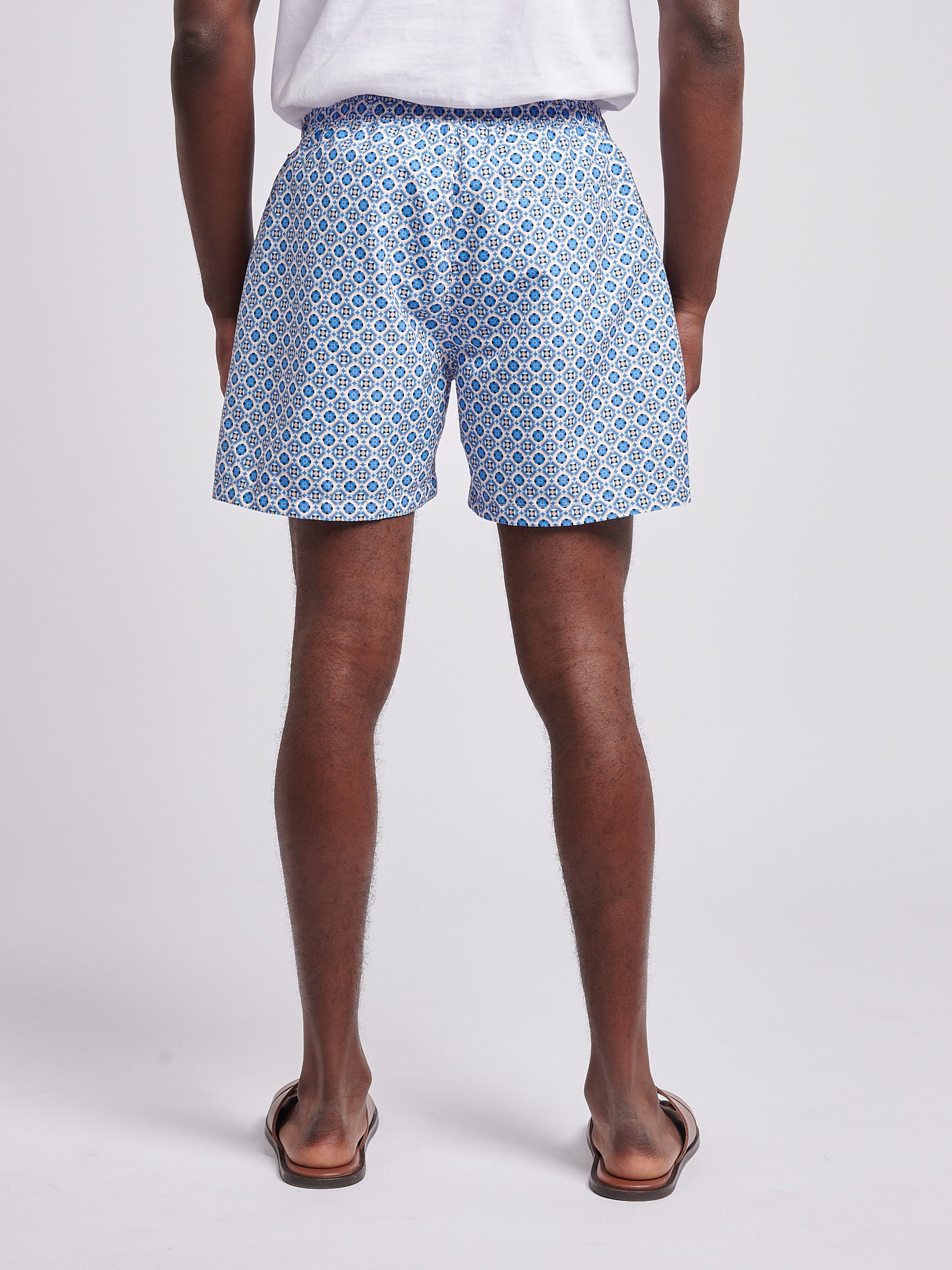 Mens Geo Swim Short in Allure