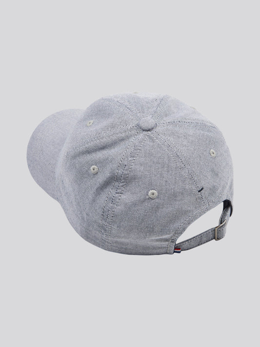 Mens Double Horsemen Badge Cap in Charcoal Grey Marl