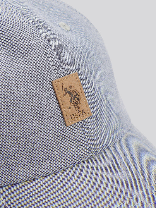 Mens Double Horsemen Badge Cap in Charcoal Grey Marl