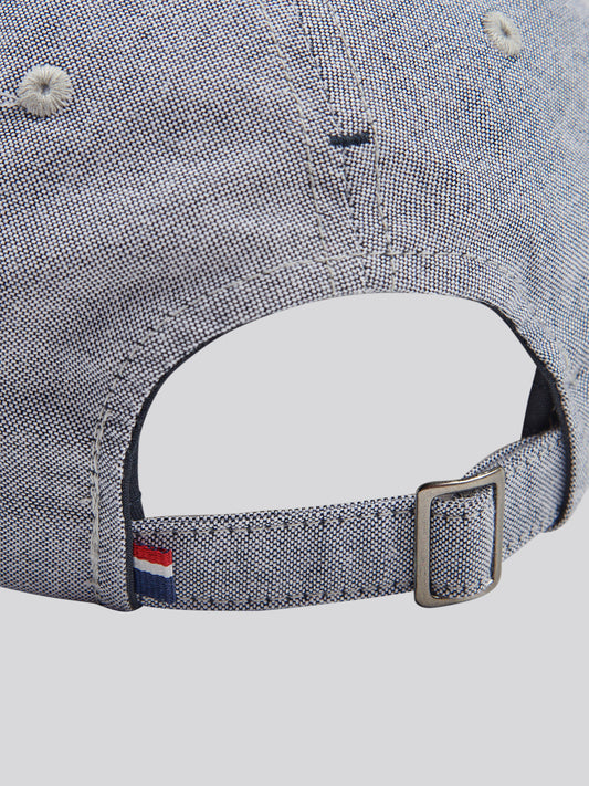 Mens Double Horsemen Badge Cap in Charcoal Grey Marl