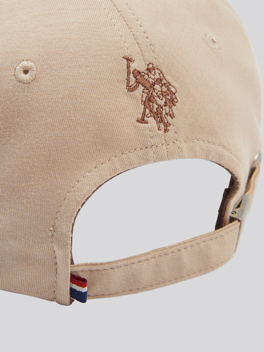 Mens Script Logo Jersey Cap in Doeskin